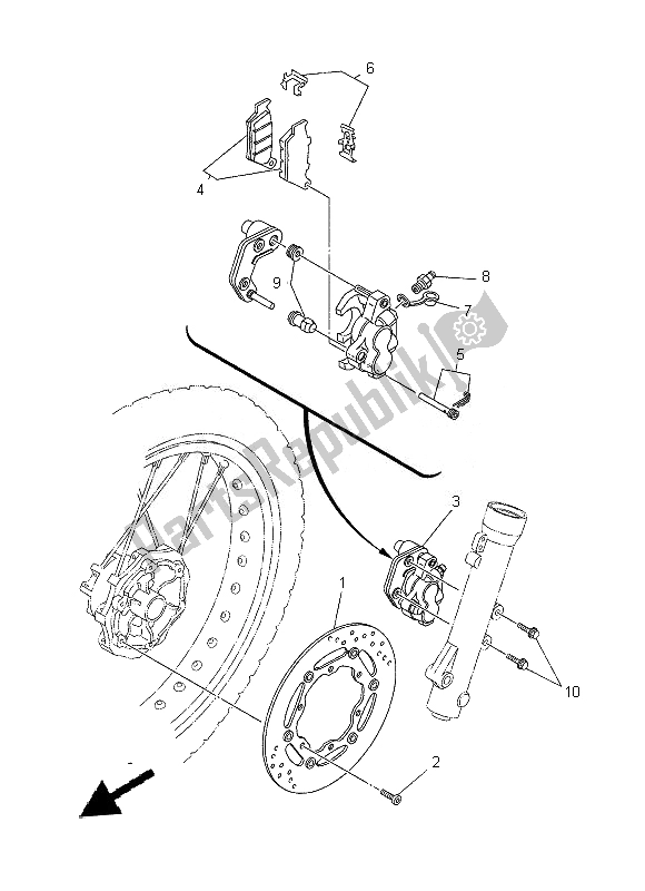 Tutte le parti per il Pinza Freno Anteriore del Yamaha XT 660R 2014