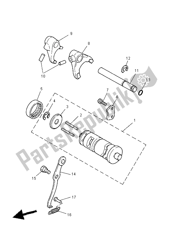 Tutte le parti per il Camma Cambio E Forcella del Yamaha PW 80 2004