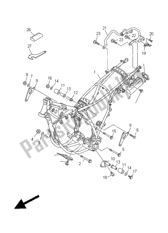 Todas as partes de Quadro, Armação do Yamaha DT 125 RE 1998