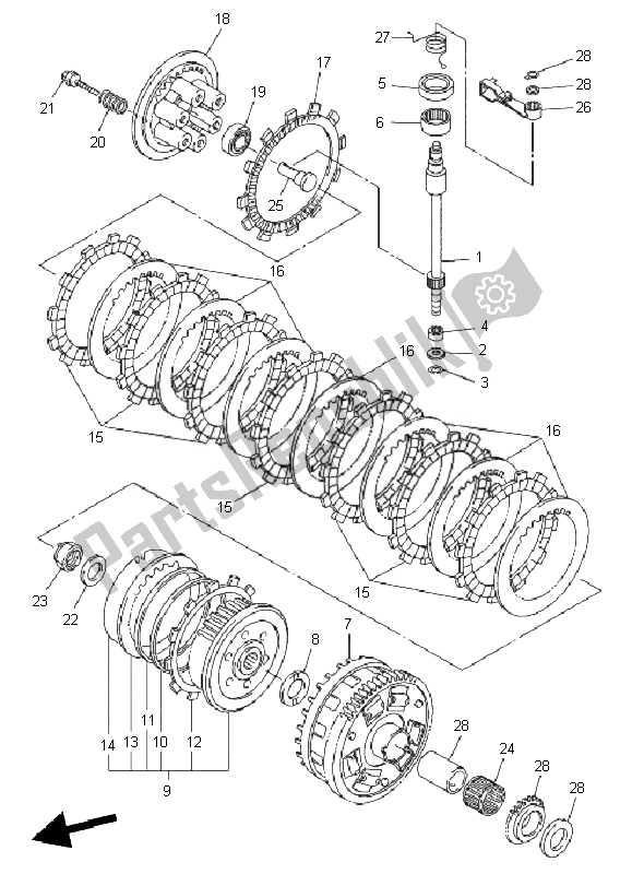 Tutte le parti per il Frizione del Yamaha FZ1 SA Fazer 1000 2010