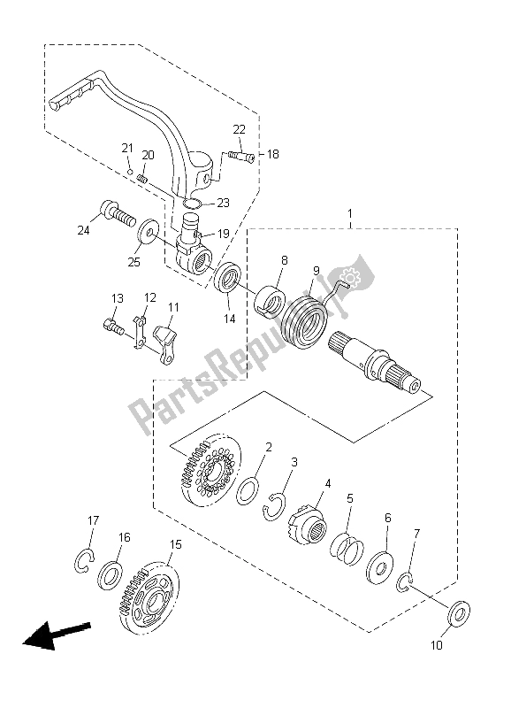 Tutte le parti per il Antipasto del Yamaha YZ 450F 2004