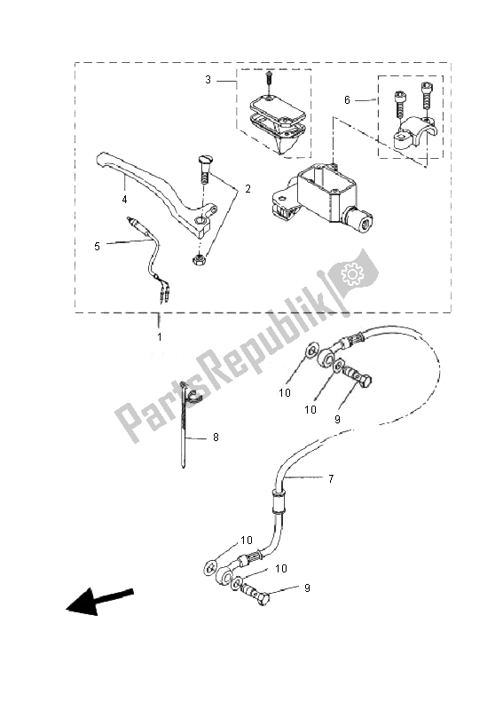 Tutte le parti per il Pompa Freno Anteriore del Yamaha YQ 50L Aerox Race Replica 2010