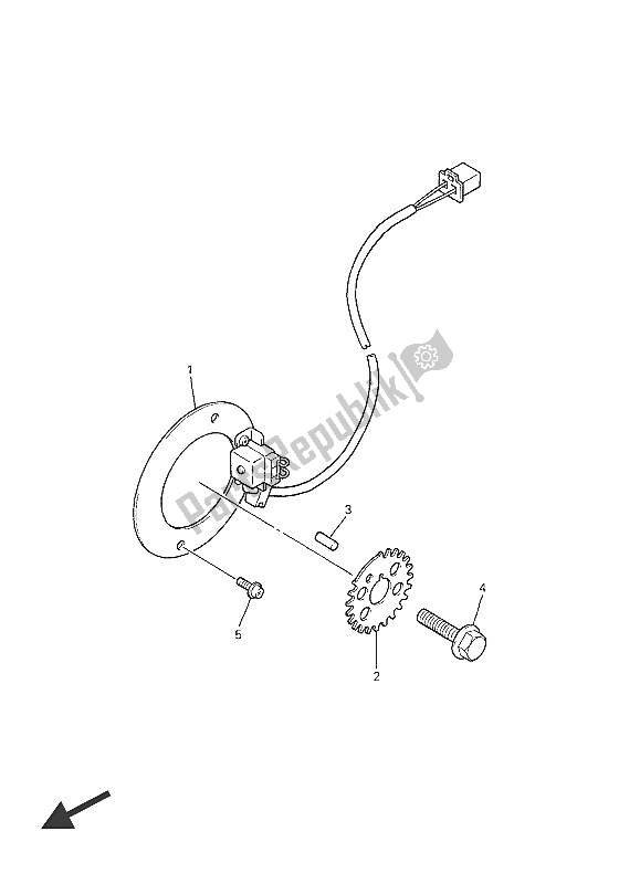 All parts for the Pick Up Coil & Governor of the Yamaha XJR 1300C 2016