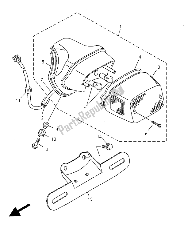 Todas las partes para Luz De La Cola de Yamaha XV 535 Virago 1999