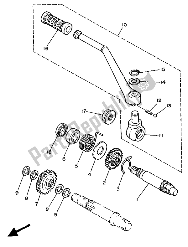 Tutte le parti per il Antipasto del Yamaha DT 125R 1988