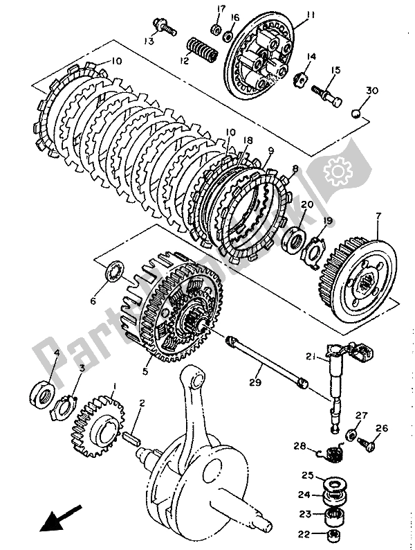 Tutte le parti per il Frizione del Yamaha XT 600E 1993