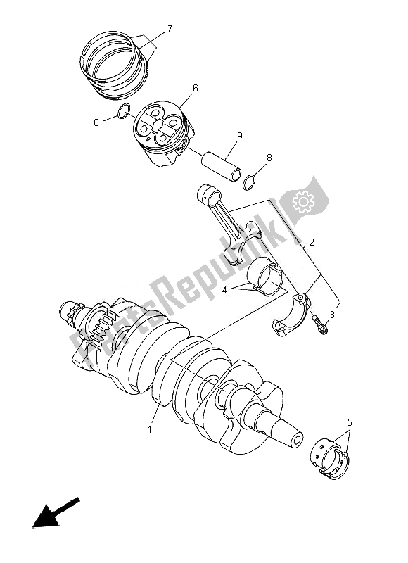 Tutte le parti per il Albero Motore E Pistone del Yamaha XJ 6 NA 600 2014