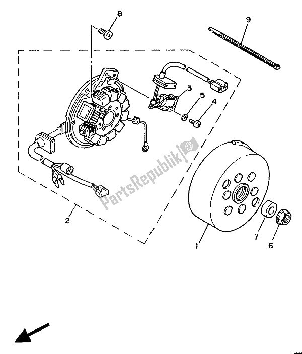 Wszystkie części do Generator Yamaha TZR 125 1990