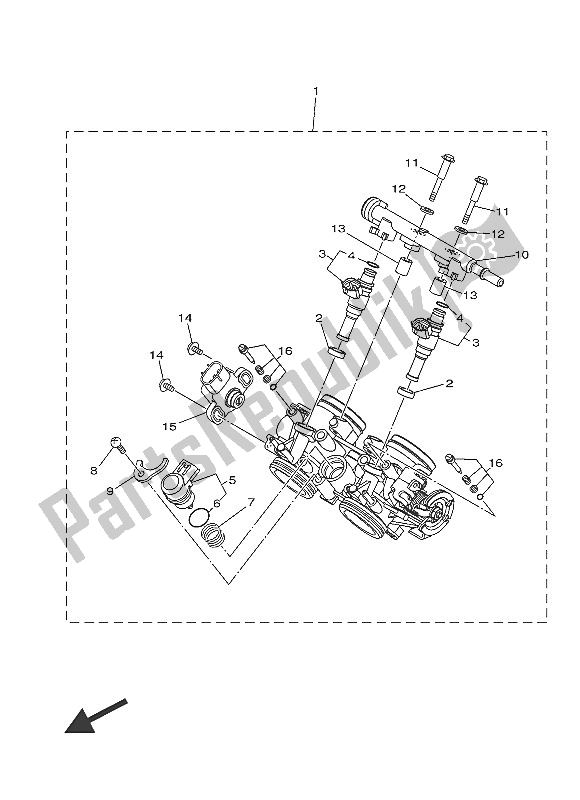 Toutes les pièces pour le Admission 2 du Yamaha MT-07 A 700 2016