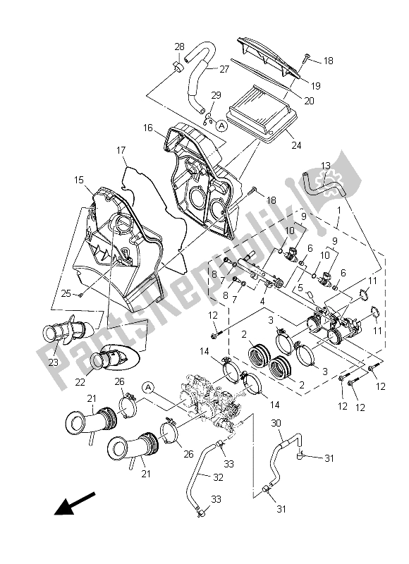 Wszystkie części do Wlot Yamaha XP 500 2015