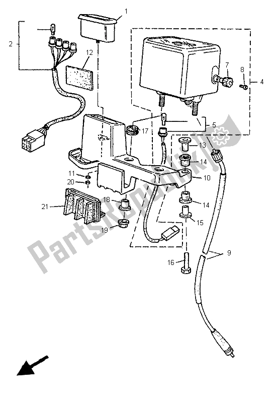 Tutte le parti per il Metro del Yamaha TT 600E 1997