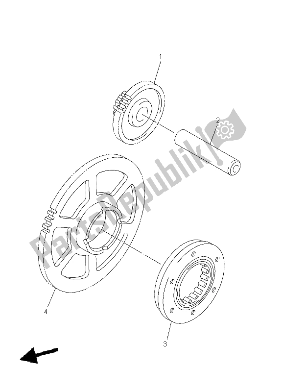 All parts for the Starter of the Yamaha XJ6 NA 600 2009