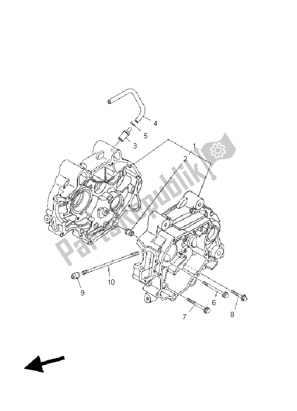 Todas las partes para Caja Del Cigüeñal de Yamaha TT R 50E 2011