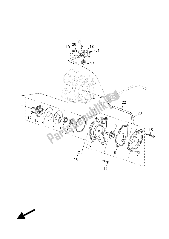 Toutes les pièces pour le Pompe à Eau du Yamaha YP 125 RA X MAX Business 2012