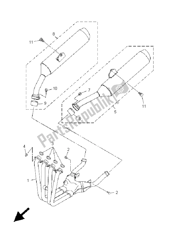 Todas las partes para Cansada de Yamaha FJR 1300 2005