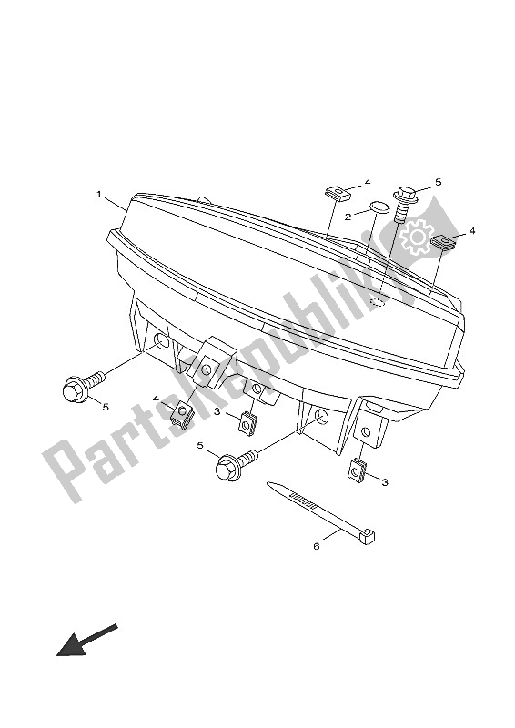 All parts for the Meter of the Yamaha HW 151 2016
