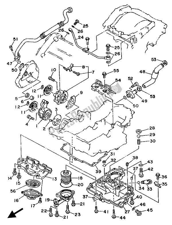 Tutte le parti per il Pompa Dell'olio del Yamaha TDM 850 1993