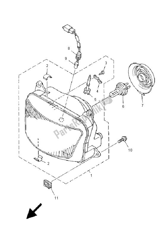 Tutte le parti per il Faro del Yamaha XJ 900S Diversion 2001