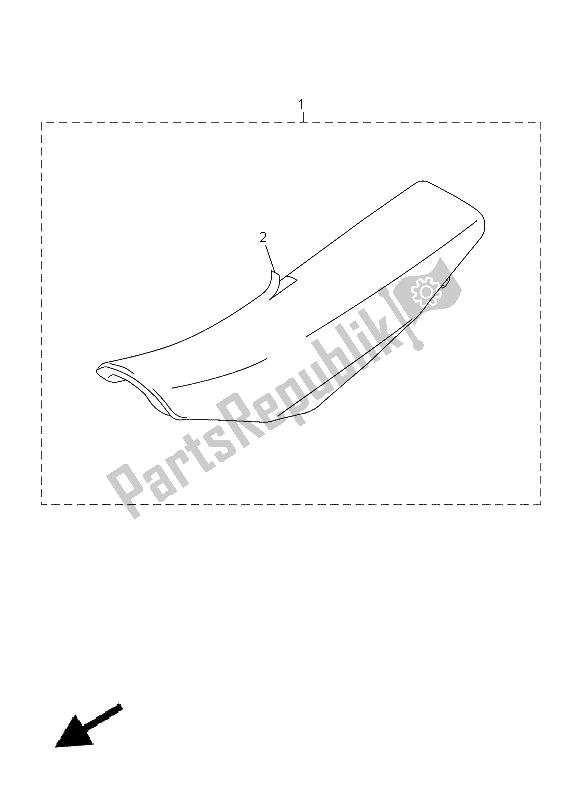 All parts for the Seat of the Yamaha WR 450F 2015