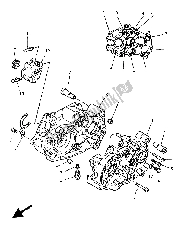 Todas as partes de Bloco Do Motor do Yamaha PW 80 1996