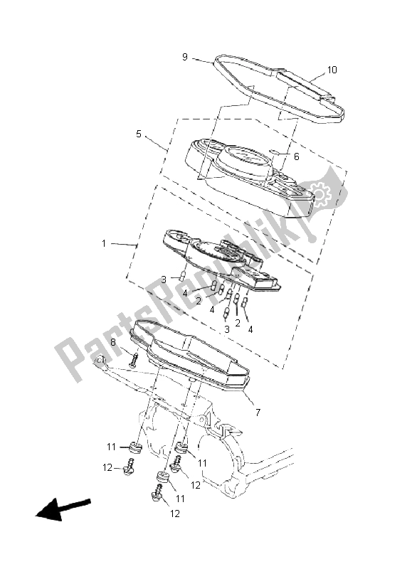 Toutes les pièces pour le Mètre du Yamaha TDM 900 2008