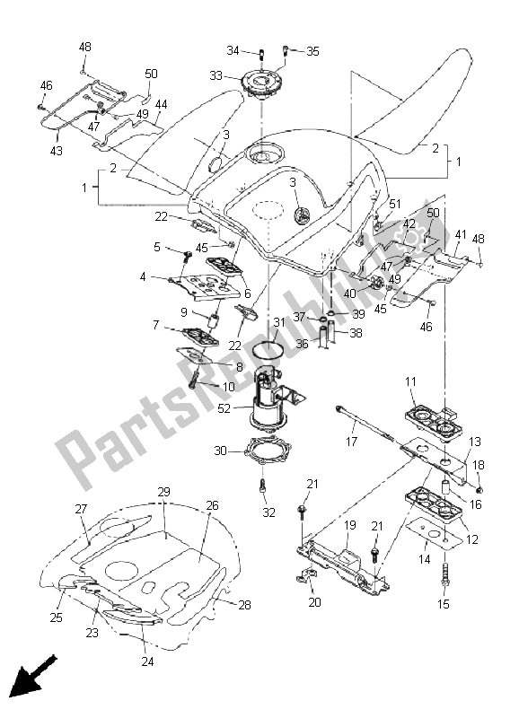 Wszystkie części do Zbiornik Paliwa Yamaha FJR 1300A 2005