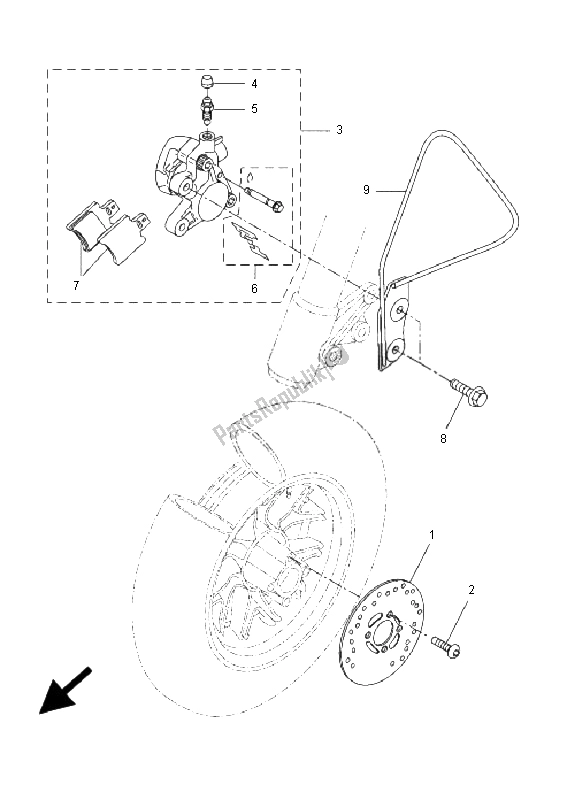 Todas las partes para Pinza De Freno Delantero de Yamaha CW 50 BWS 2005