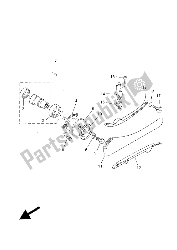 Todas las partes para árbol De Levas Y Cadena de Yamaha YP 250R 2014