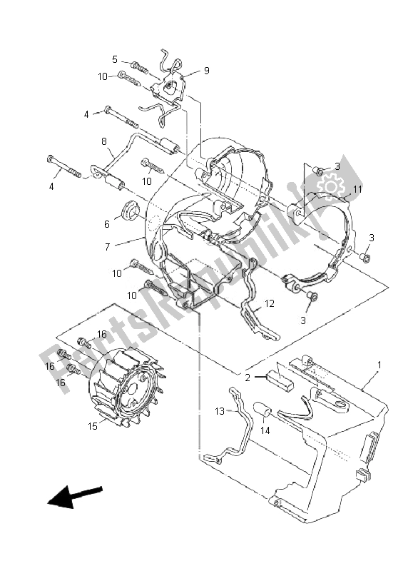 Wszystkie części do Os? Ona Powietrza I Wentylator Yamaha XC 125 Vity 2010