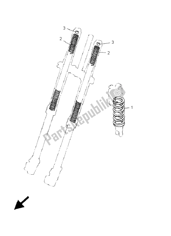 Todas as partes de Chassis Alternativo do Yamaha YZ 125 2001