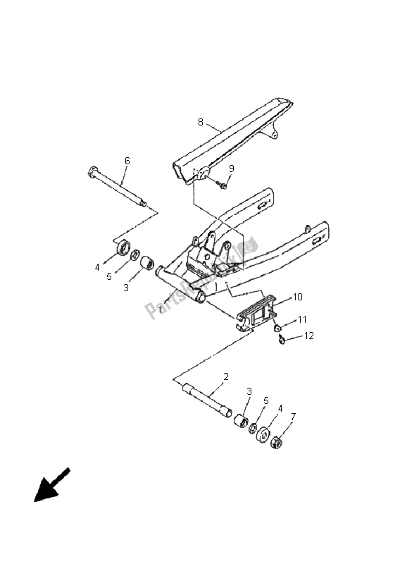 Toutes les pièces pour le Bras Arrière du Yamaha XJ 600S Diversion 2001