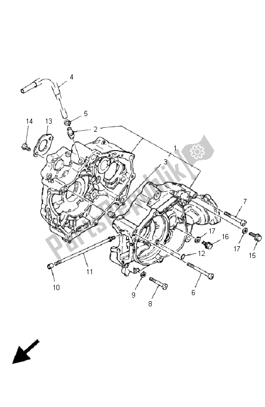 Todas las partes para Caja Del Cigüeñal de Yamaha YFM 80R 2008