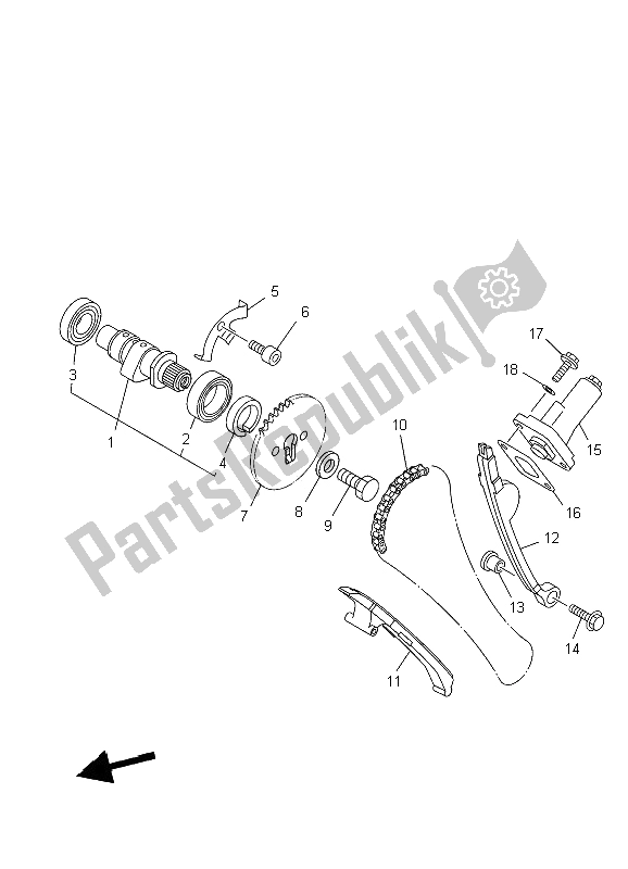 Tutte le parti per il Albero A Camme E Catena del Yamaha XT 125R 2006