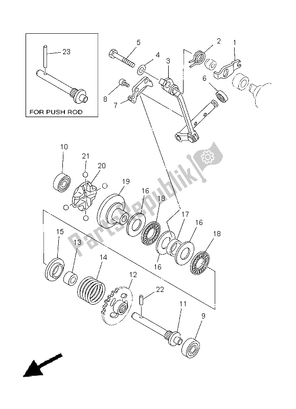 Todas as partes de Governador do Yamaha WR 250Z 1998