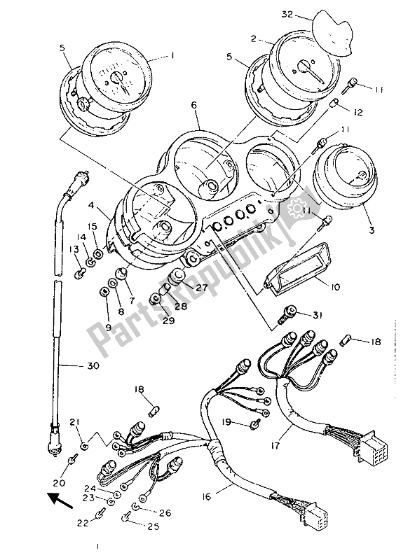 Todas las partes para Metro de Yamaha FZR 1000 1987