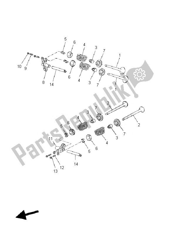 Todas las partes para Válvula de Yamaha VP 125 X City 2010