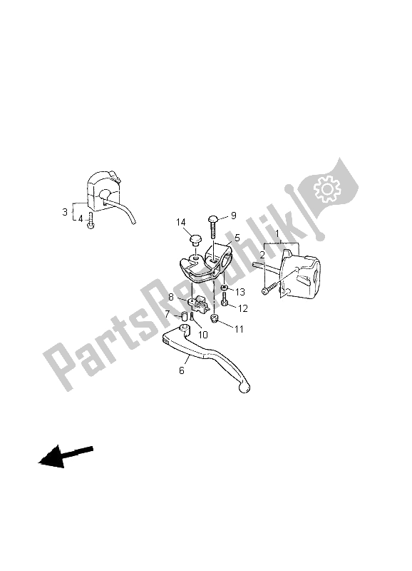 Toutes les pièces pour le Interrupteur Et Levier De Poignée du Yamaha YZF 600R Thundercat 2002