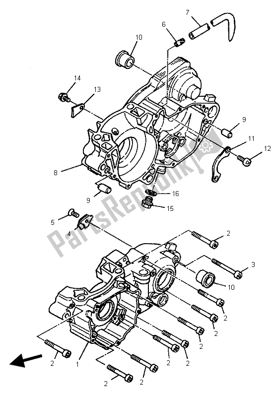 Tutte le parti per il Carter del Yamaha YZ 250 1996