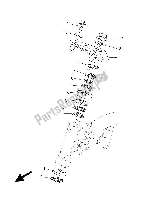 Todas las partes para Direccion de Yamaha TT R 50E 2013