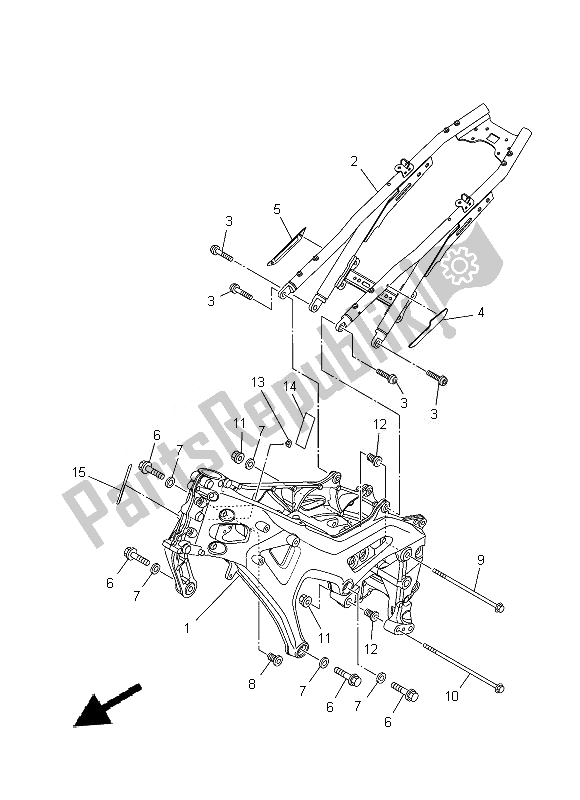 Wszystkie części do Rama Yamaha MT 09 900 2014