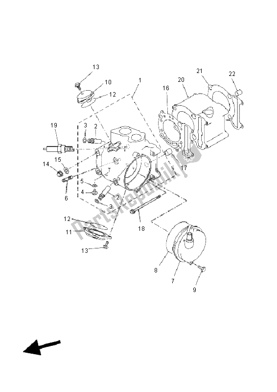 All parts for the Cylinder of the Yamaha YP 250 RA X MAX 2011