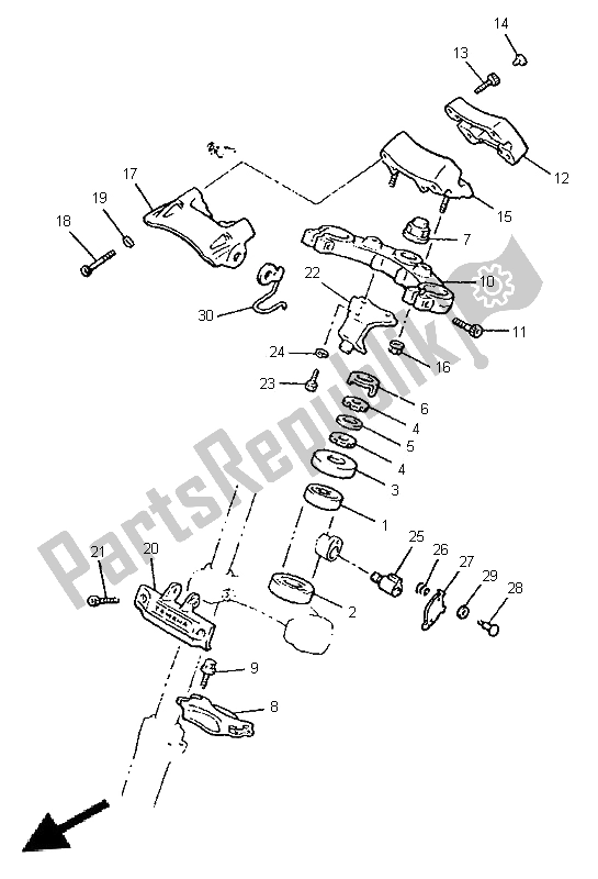 Todas las partes para Direccion de Yamaha V MAX 12 1200 1996