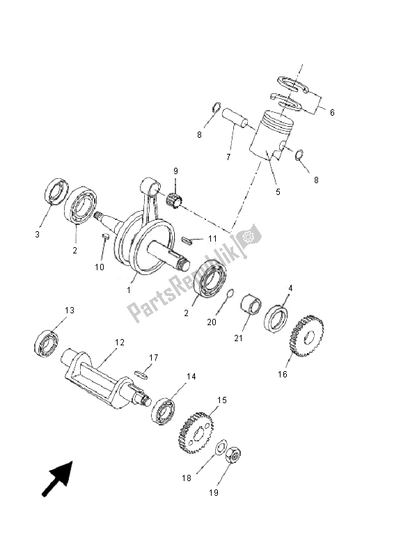 Wszystkie części do Wa? Korbowy I T? Ok Yamaha DT 50R SM 2007