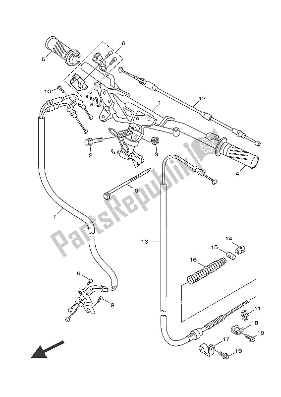 Tutte le parti per il Maniglia E Cavo Dello Sterzo del Yamaha HW 151 2016