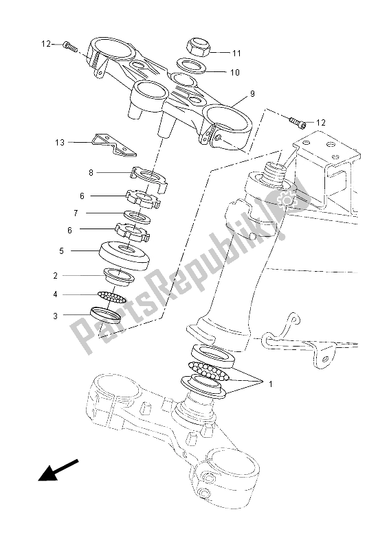 Tutte le parti per il Timone del Yamaha MT 125 2015