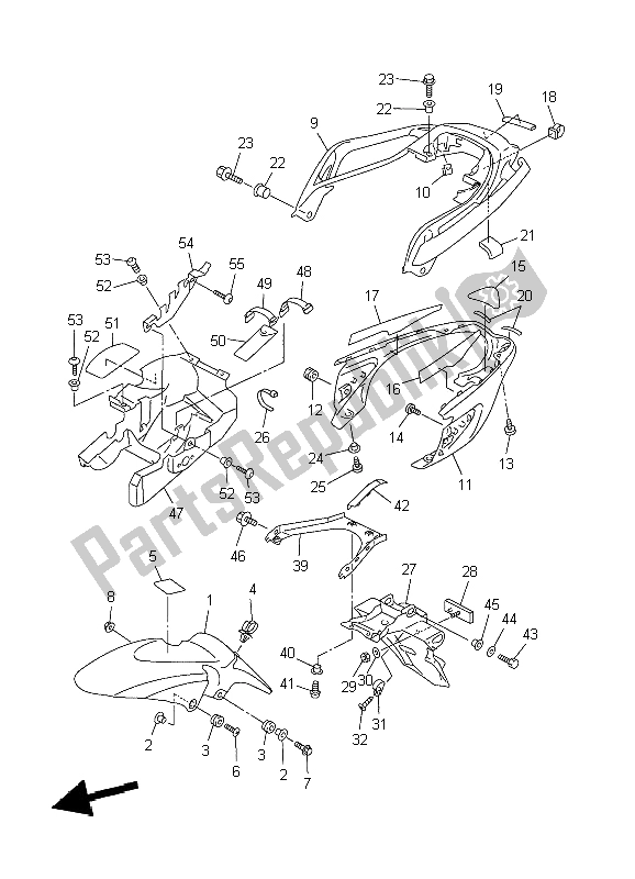 Todas las partes para Defensa de Yamaha FZ6 S 600 2004