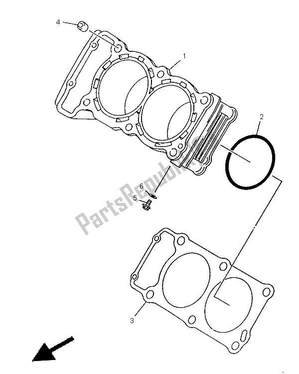 Toutes les pièces pour le Cylindre du Yamaha TRX 850 1996