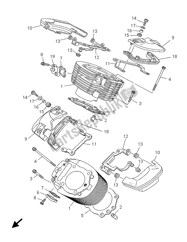 Todas las partes para Cilindro de Yamaha BT 1100 Bulldog 2005