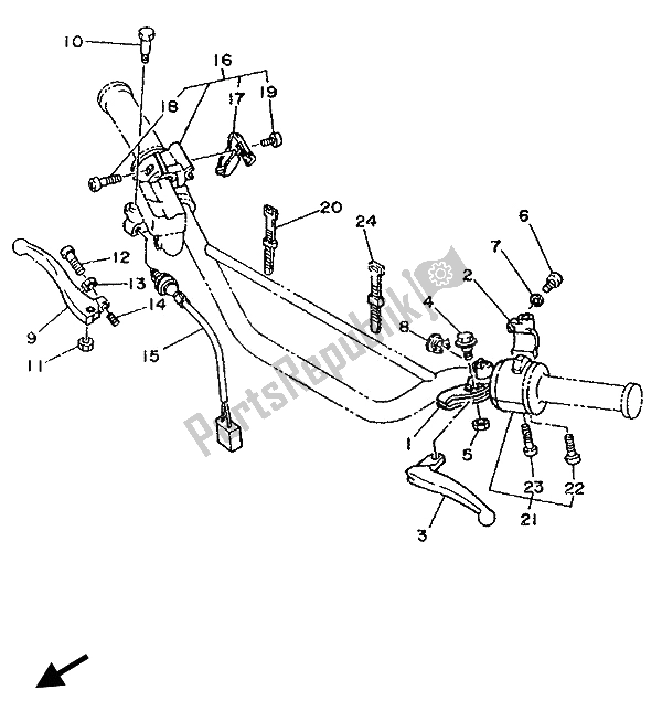 Toutes les pièces pour le Interrupteur Et Levier De Poignée du Yamaha DT 125R 1992