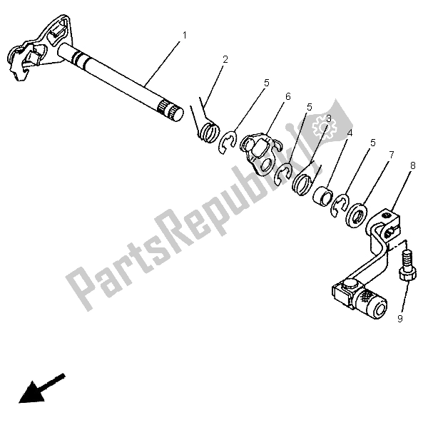 Tutte le parti per il Albero Del Cambio del Yamaha YZ 80 LW 1998